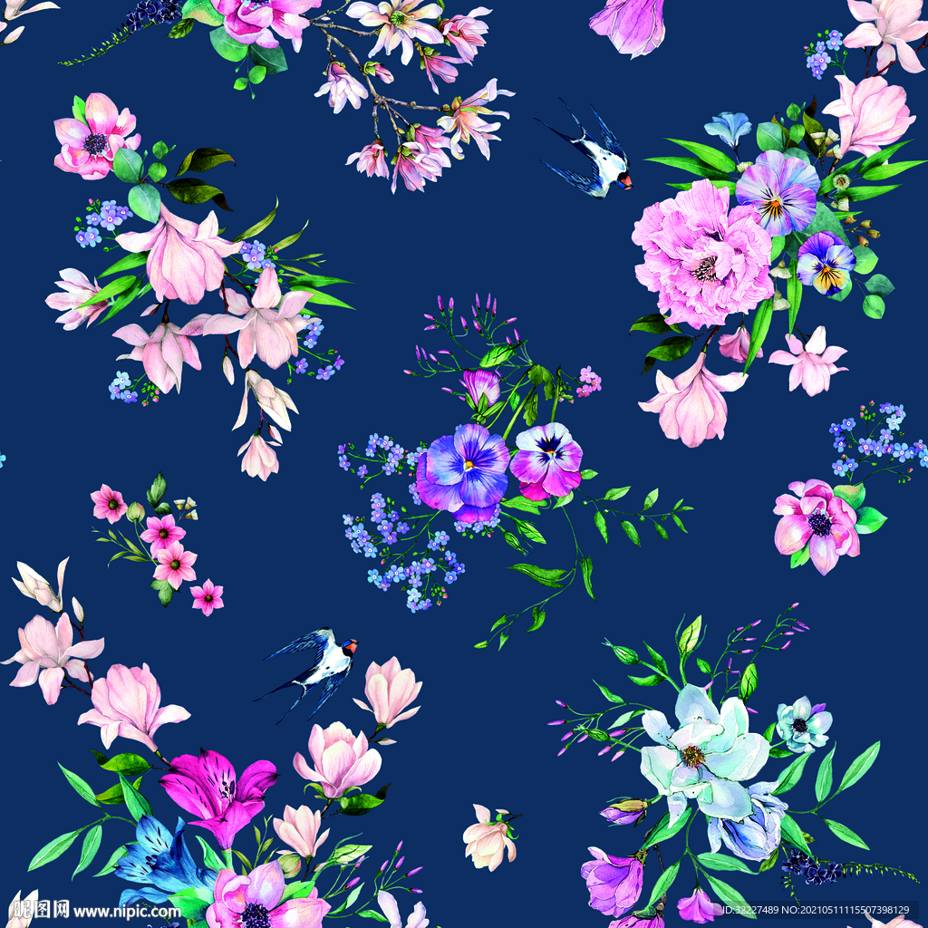花朵 燕子