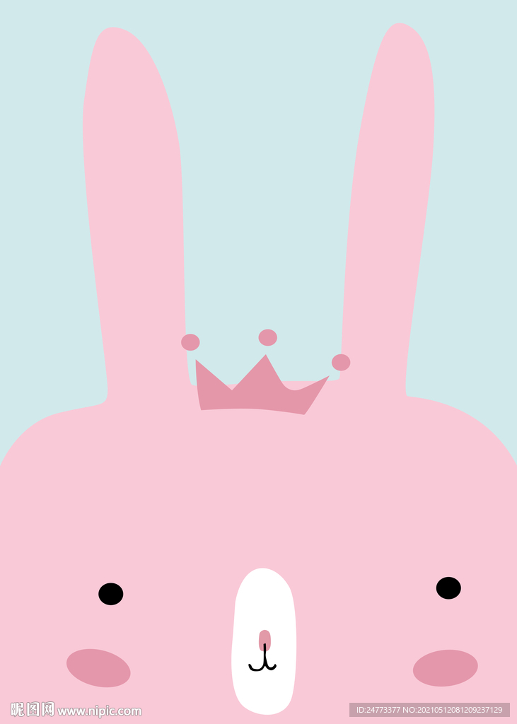 小白兔儿童装饰画