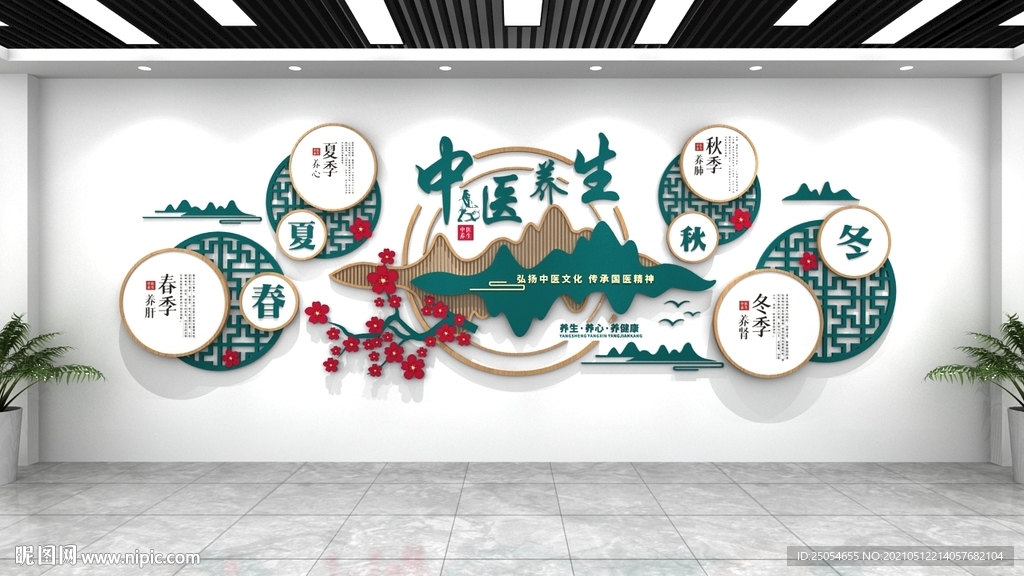 中医四季养生文化墙