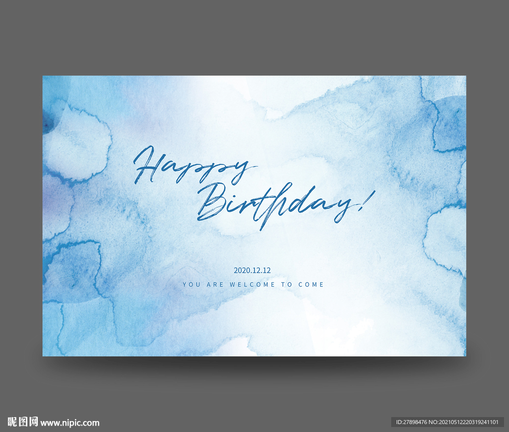 雾霾蓝生日背景 宝宝宴