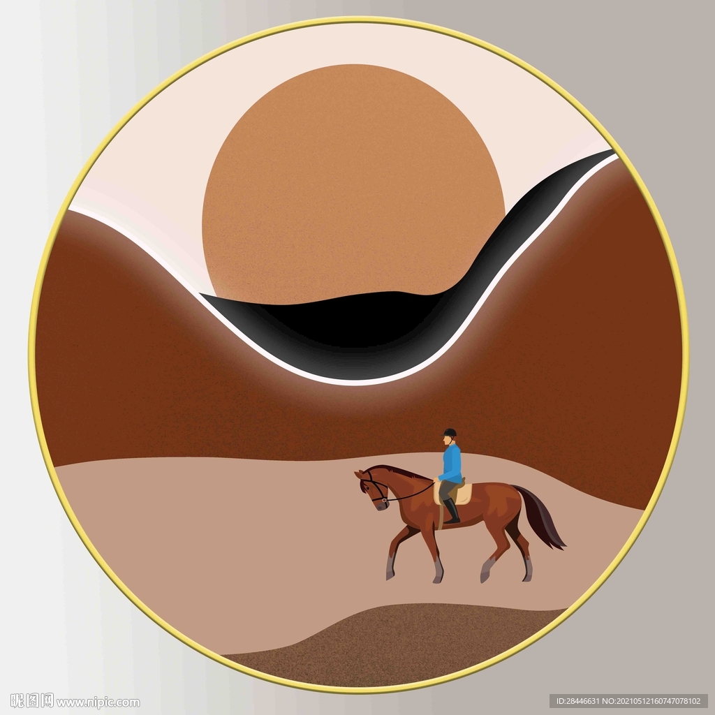 现代简约抽象光影装饰画 