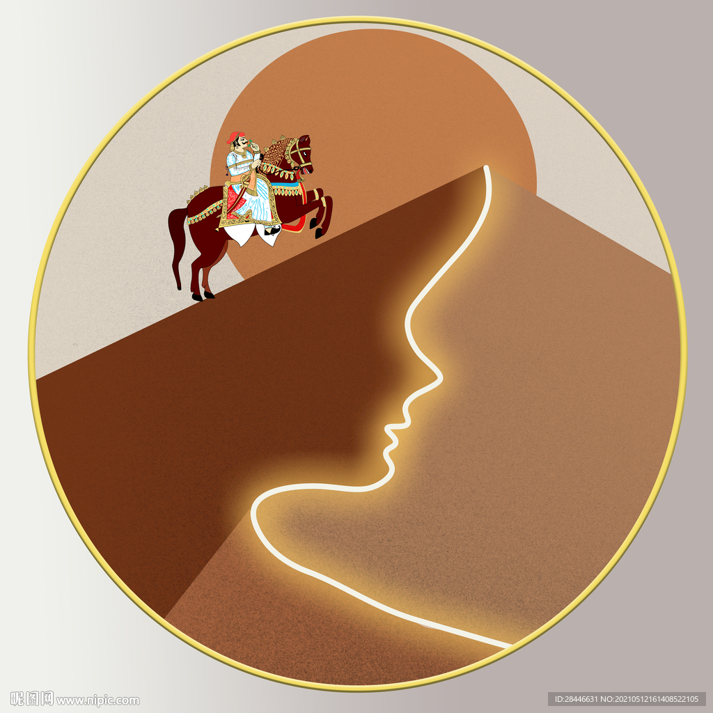 现代简约抽象光影装饰画