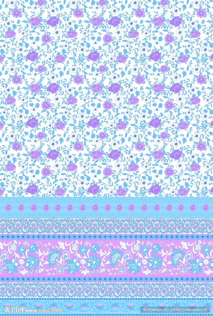 大牌 腰果 数码 印花 单边