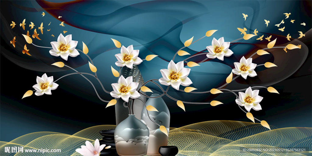 花瓶装饰画