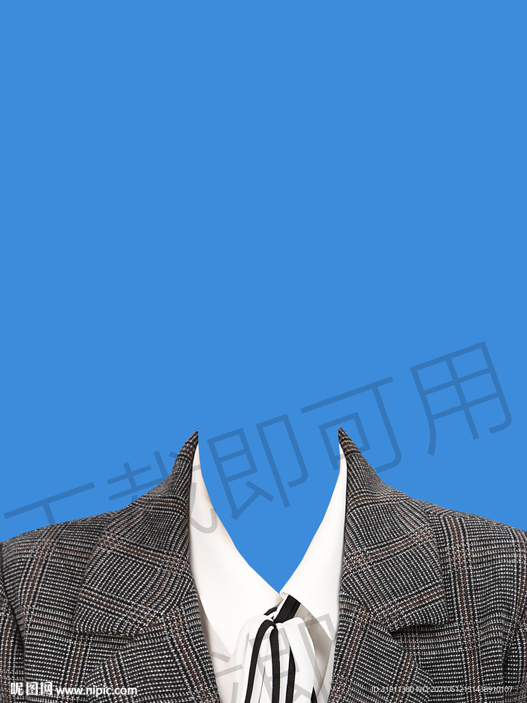 女生证件照西装