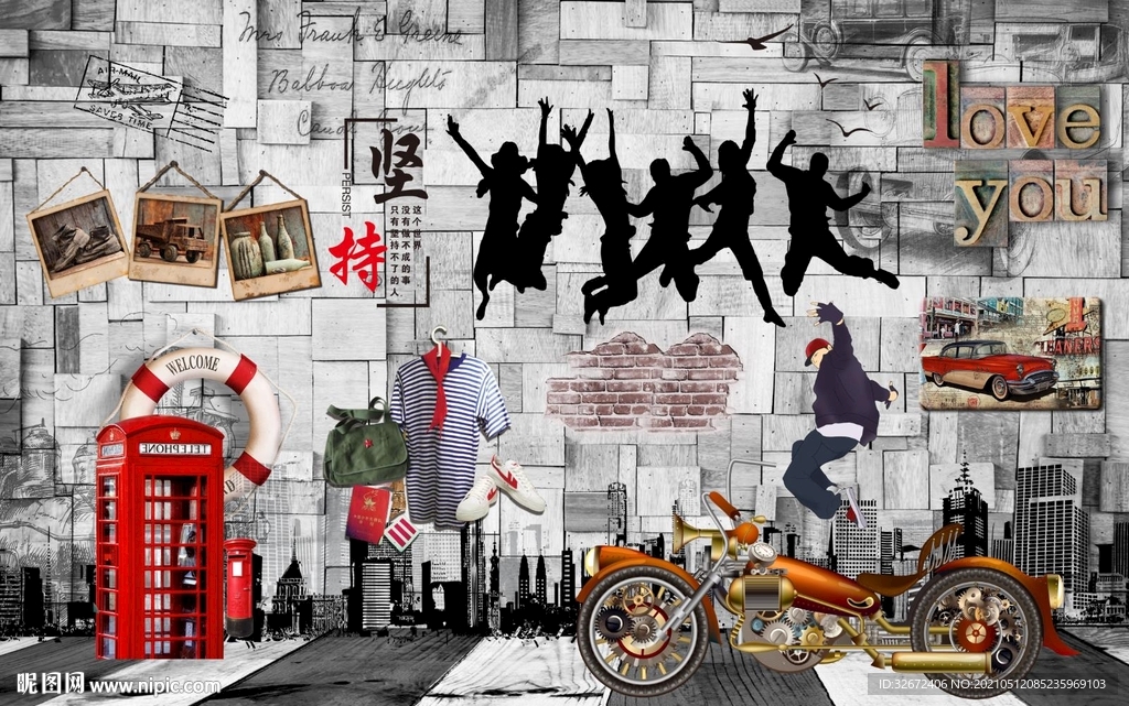 怀旧复古青烧烤店聚会图片