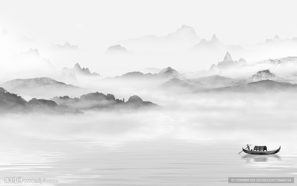 高档山水简约新画 文件分层画