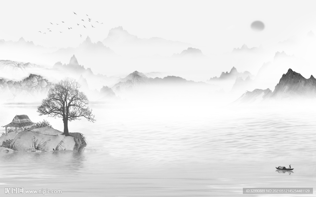 新品新山水高清画 文件分层画