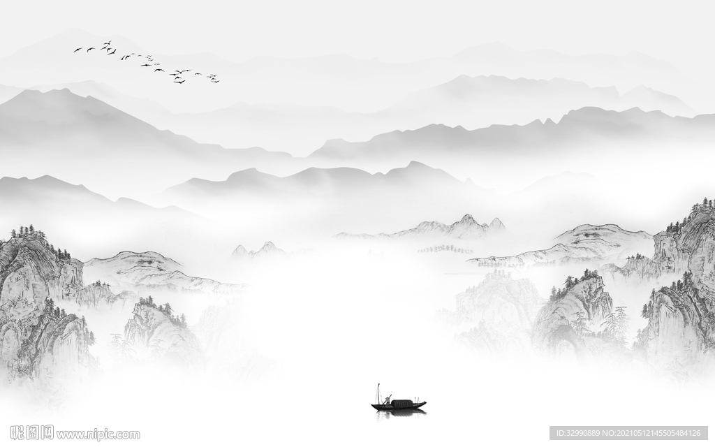 最新新山水高清画 文件分层画