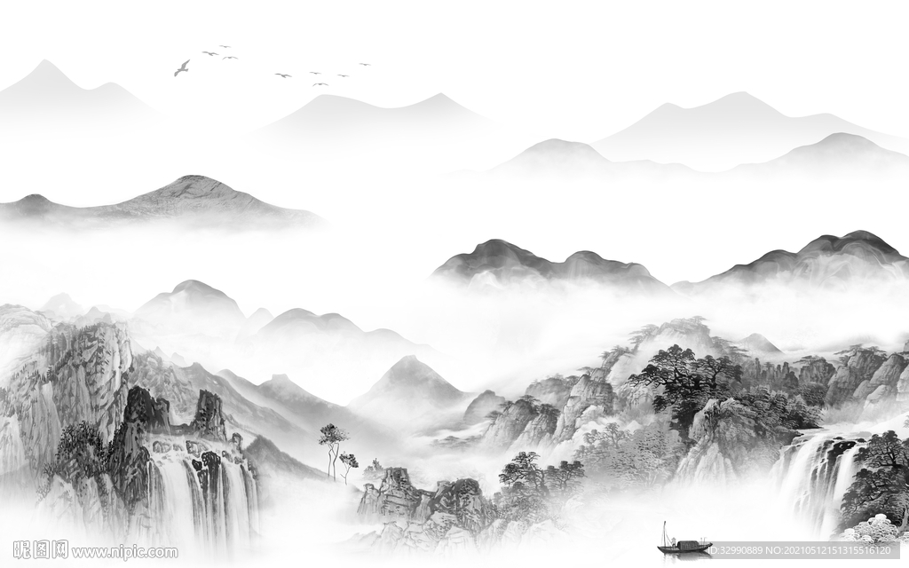 人气新山水高清画 文件分层画