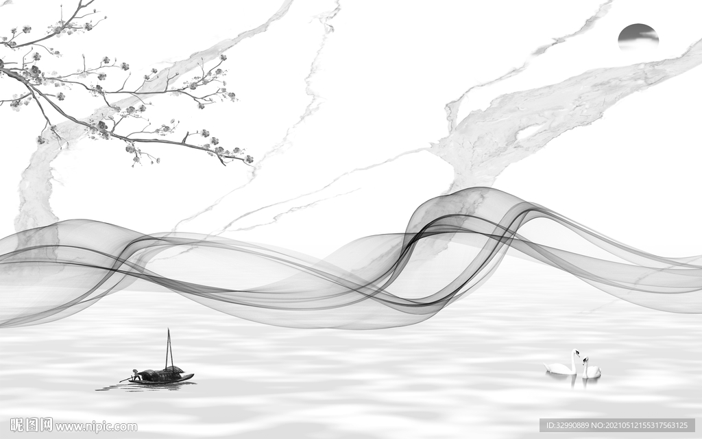 爵士白简约画 文件分层画