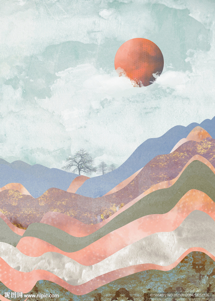 装饰画 晶瓷画 新中式