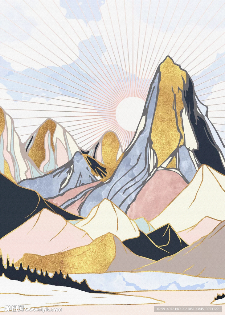 装饰画 晶瓷画 新中式