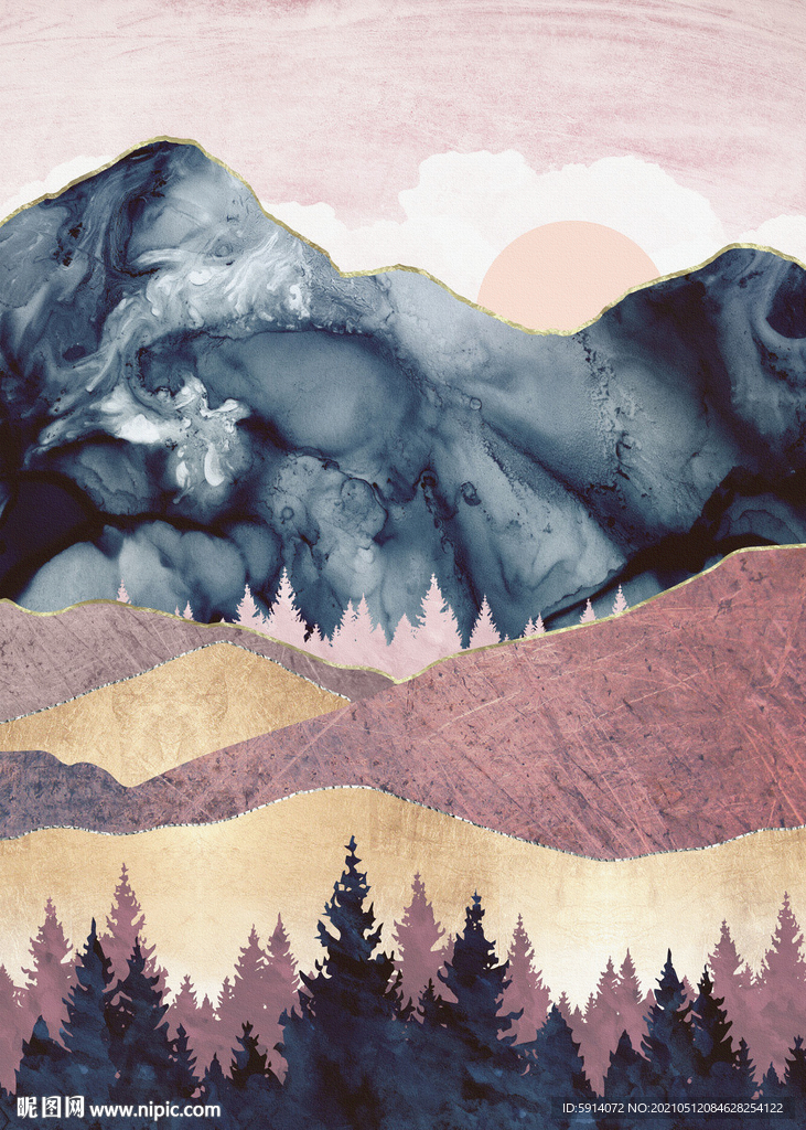 装饰画 晶瓷画 新中式