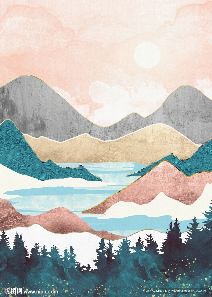 装饰画 晶瓷画 新中式