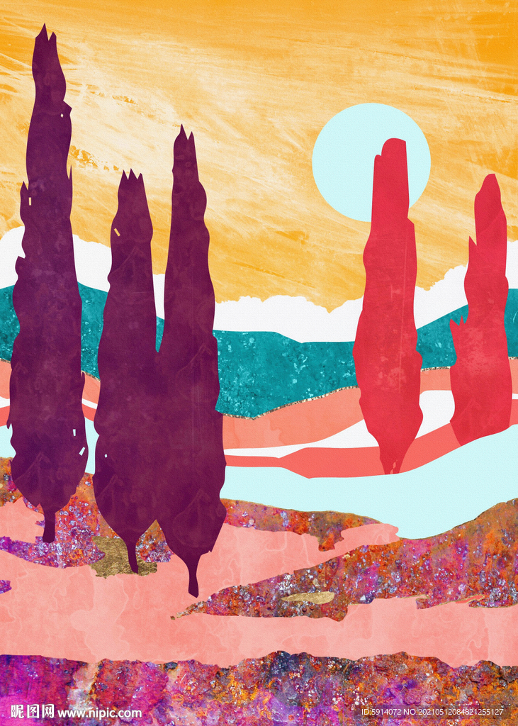 装饰画 晶瓷画 新中式