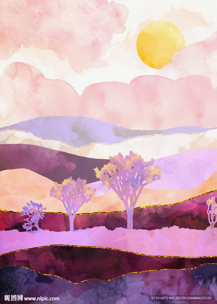 装饰画 晶瓷画 新中式