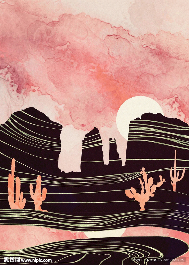 装饰画 晶瓷画 新中式