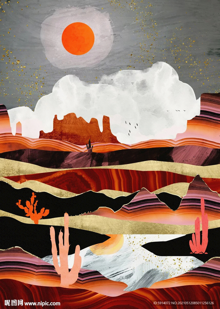 装饰画 晶瓷画 新中式