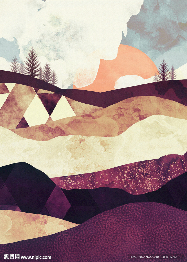 装饰画 晶瓷画 新中式