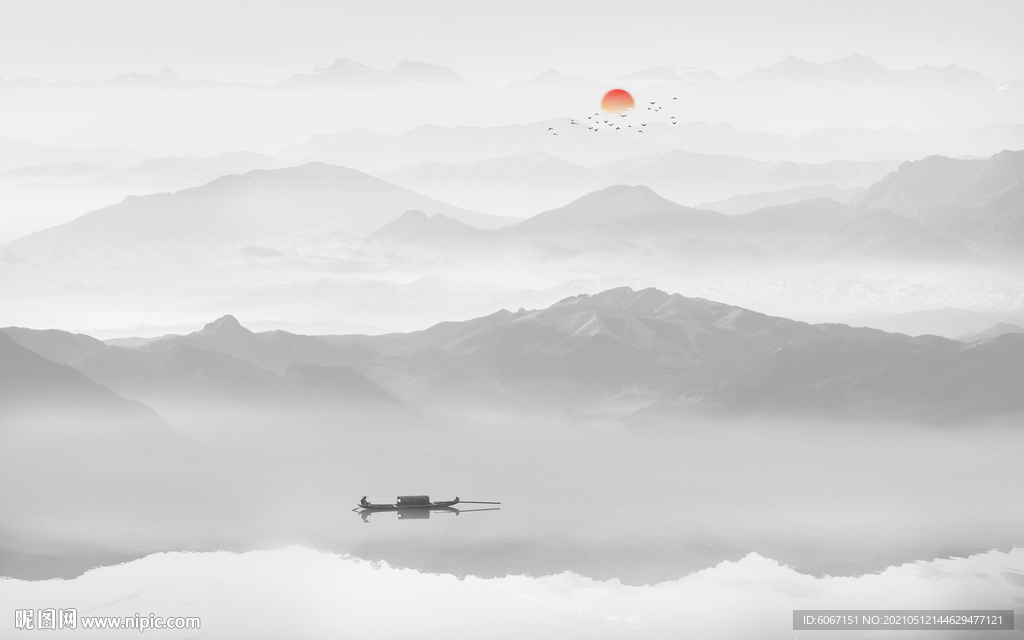 新中式山水画 