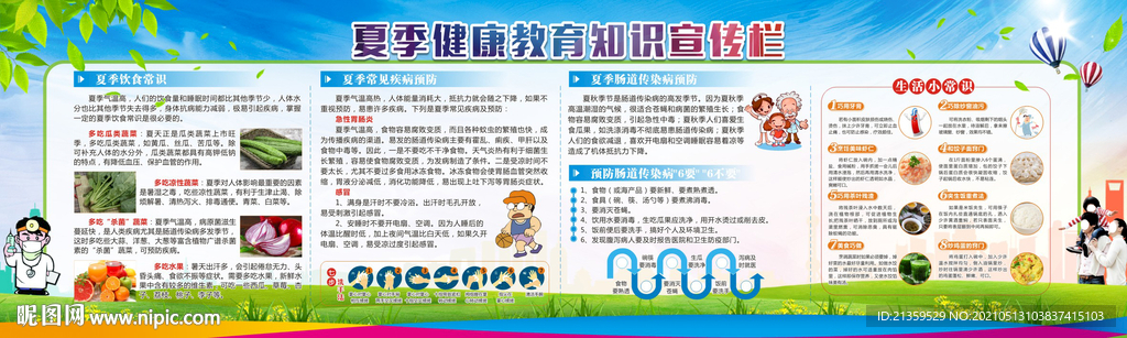 夏季健康宣传栏