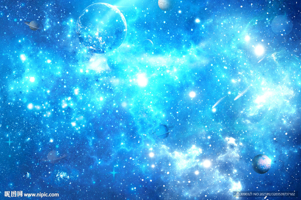 宇宙星空蓝色科技背景