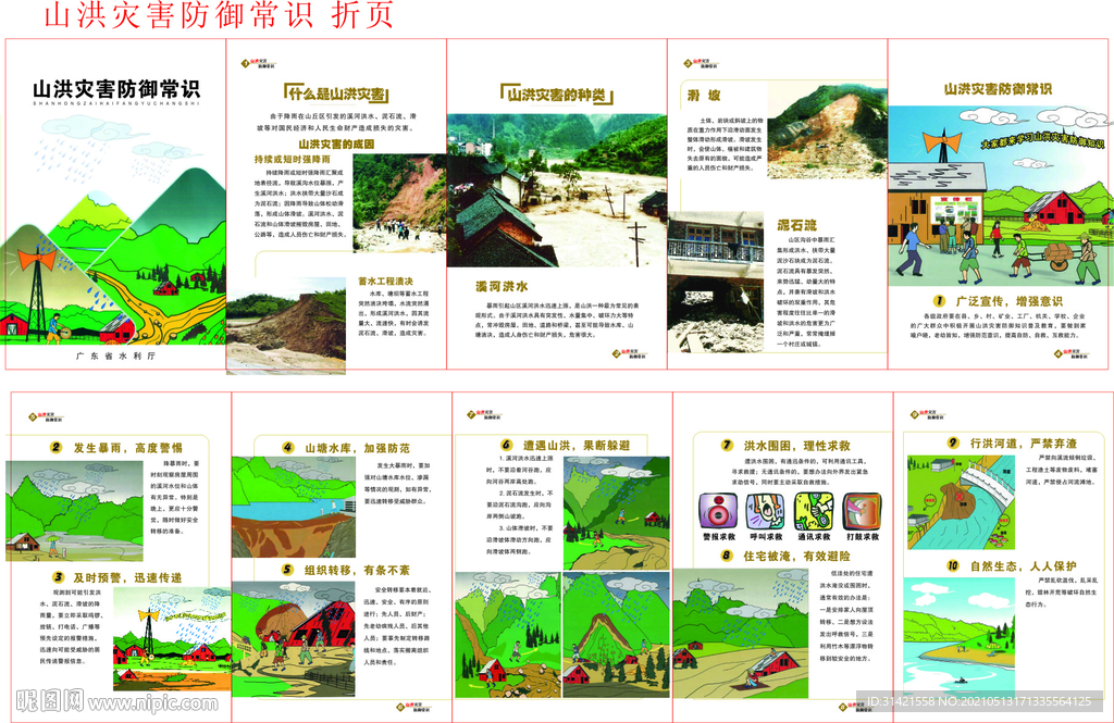 山洪灾害防御常识-折页
