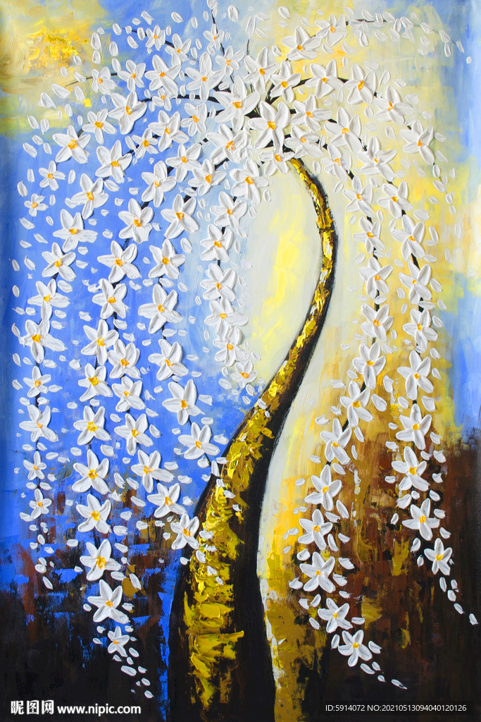 发财树 装饰画 晶瓷画