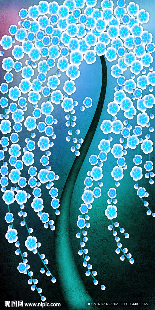 发财树 装饰画 晶瓷画