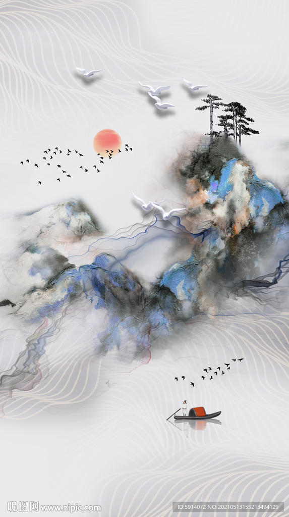 装饰画 晶瓷画 新中式