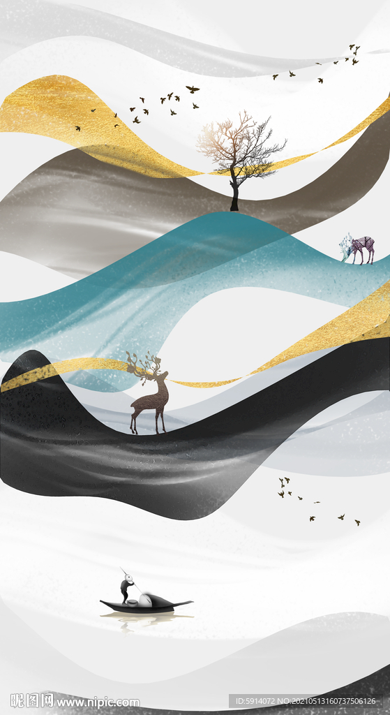 装饰画 晶瓷画 新中式