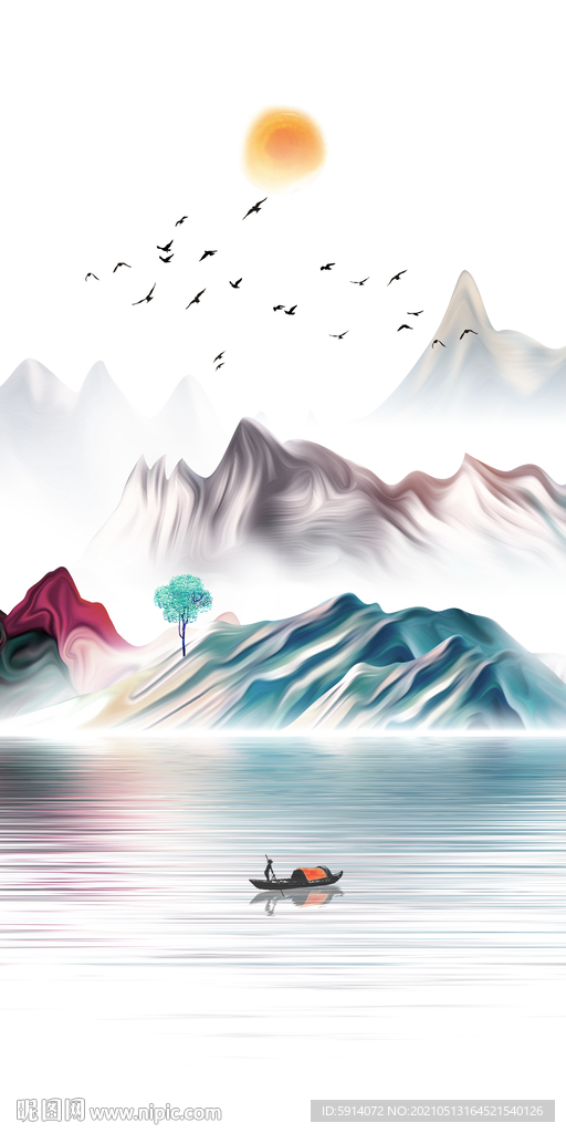 装饰画 晶瓷画 新中式