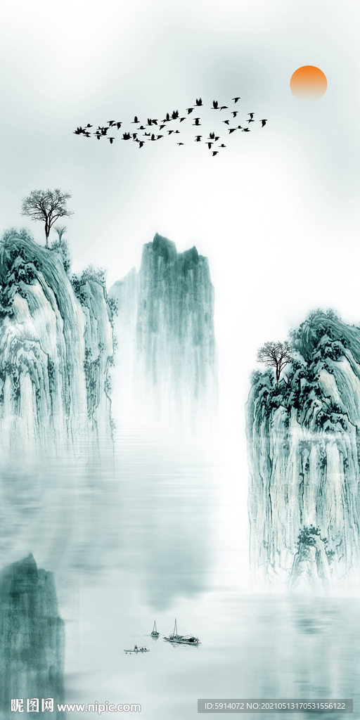 装饰画 晶瓷画 新中式