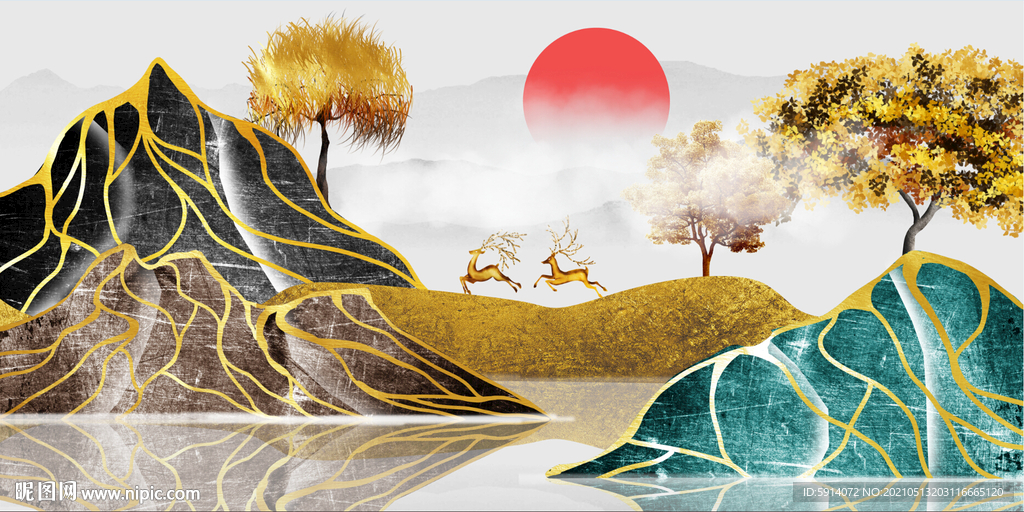 装饰画 晶瓷画 新中式