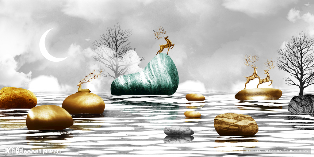 装饰画 晶瓷画 新中式