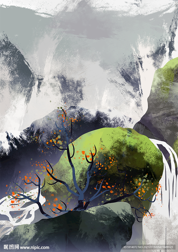 装饰画 晶瓷画 新中式