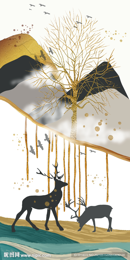 装饰画 晶瓷画 新中式