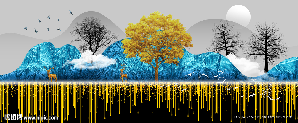 装饰画 晶瓷画 新中式