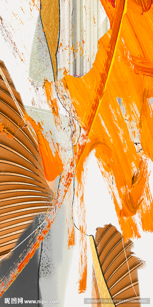 抽象 几何 玄关装饰画