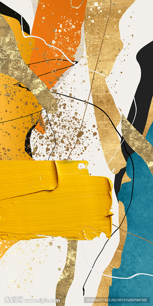 抽象 几何 玄关装饰画