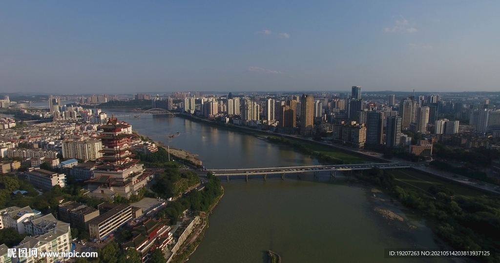 绵阳城市航拍