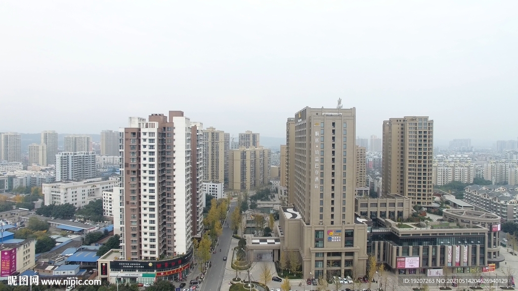 绵阳江油城市航拍