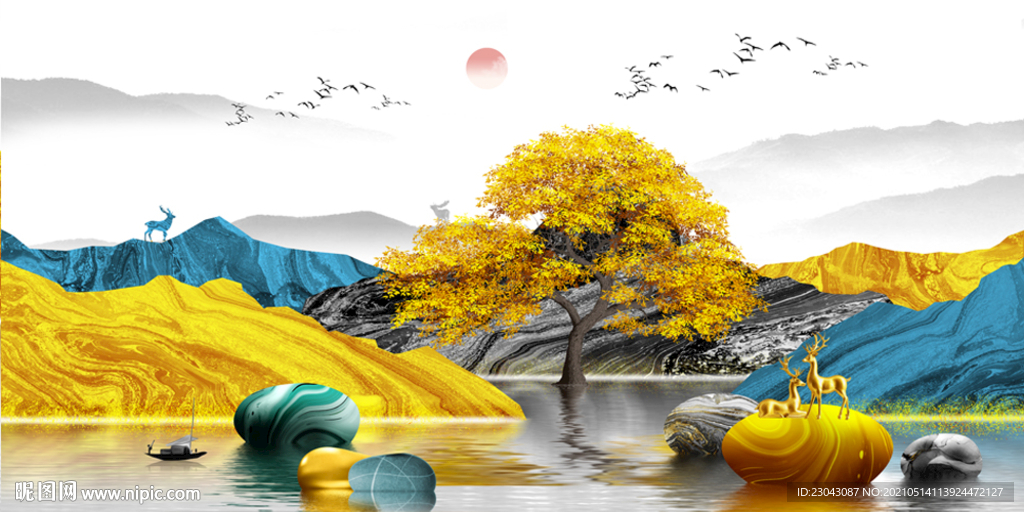 石来运转装饰画