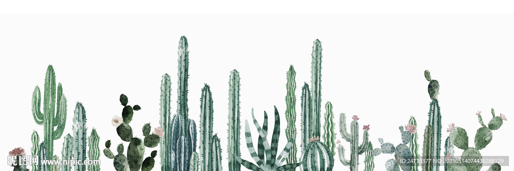 小清新绿植床头画