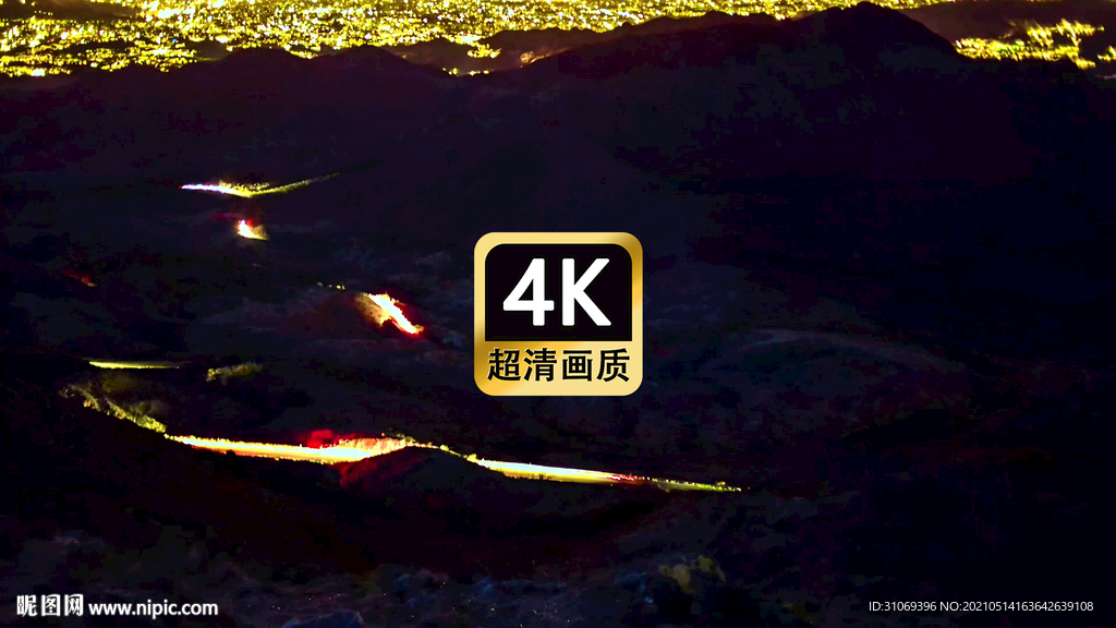夜空车流穿梭的成熟道路