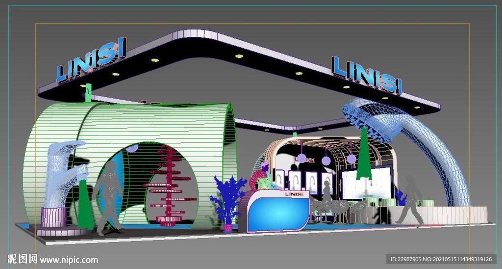 展台 3d展览设计 