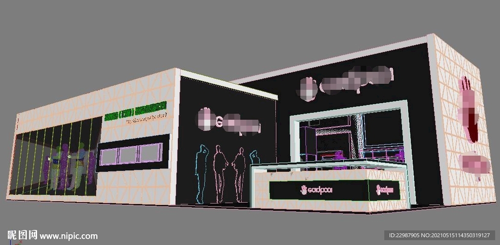 展台 3d展览设计 