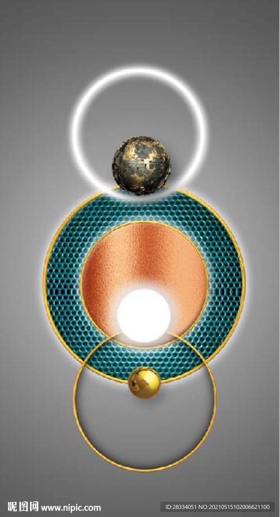 晶瓷抽象光影几何形状玄关装饰画