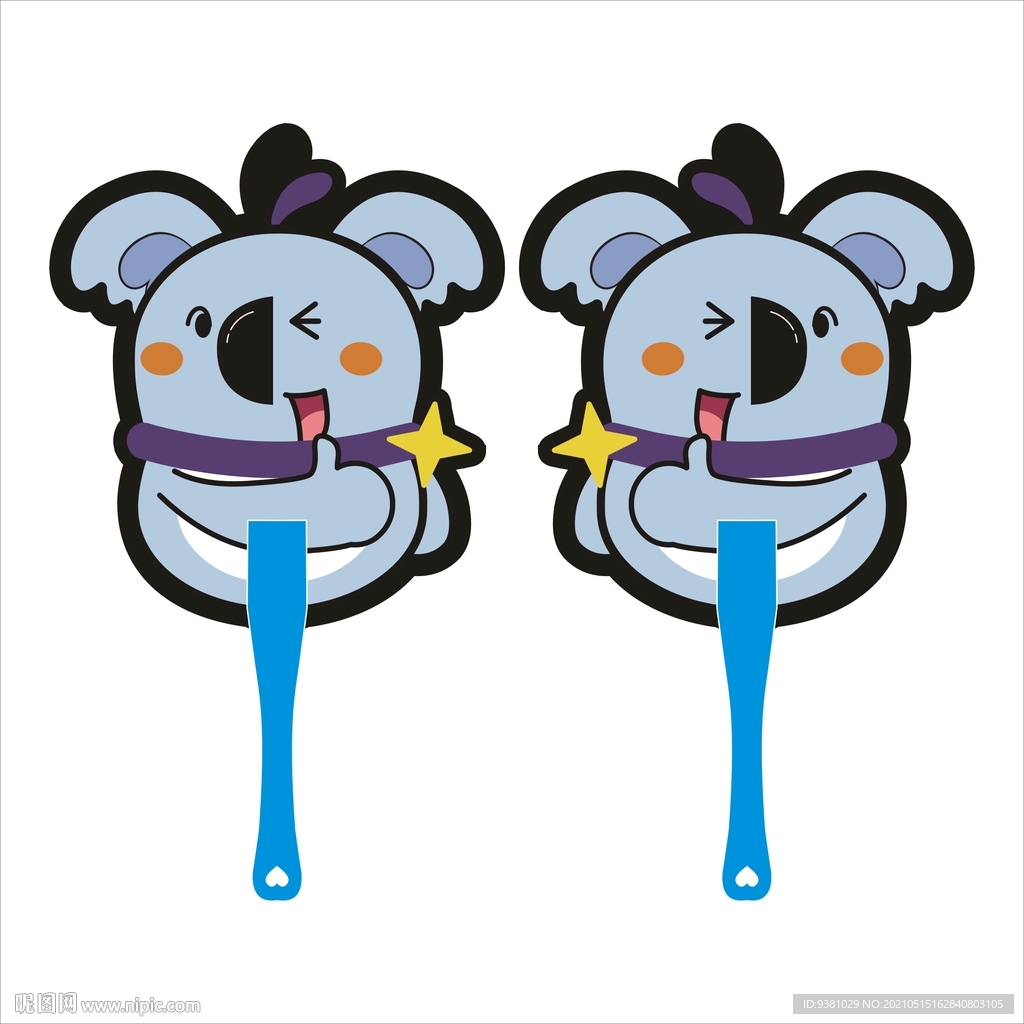 考拉卡通扇子